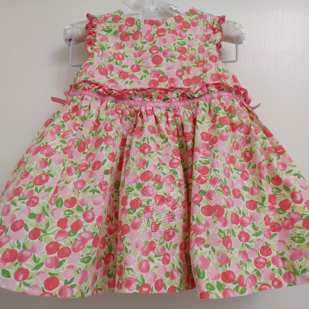Baby dress with cherry pattern size 6M